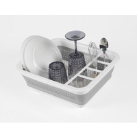 Madesmart Collapsible Dish Rack - White & Grey