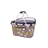 Shop & Go Insulated Collapsible Carry Basket with Lid - Leaf