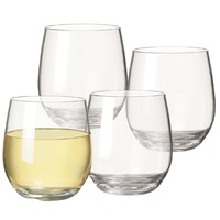 Serroni Fresco Stemless White Wine Glass 385ml - 4 Piece Set