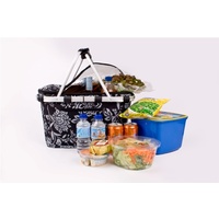 Shop & Go Insulated Collapsible Carry Basket with Lid - Camellia Black