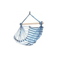 Designer Hammock Chair - Blue & White Stripes