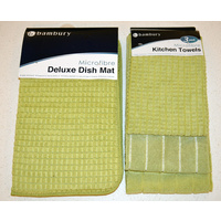Bambury Microfibre Drying Mat & Towel Set - Green