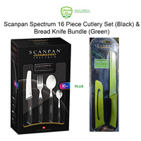 Scanpan Spectrum Cutlery Set 16 Piece & Bread Knife Bundle