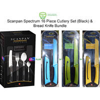 Scanpan Spectrum Cutlery Set 16 Piece & Bread Knife Bundle