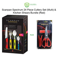 Scanpan Spectrum Cutlery Set 24 Piece & Kitchen Shears Bundle