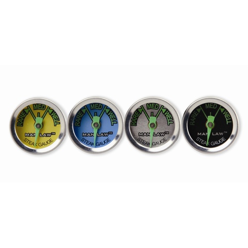 Man Law Glow-in-the-dark Steak Thermometers - 4 Pack
