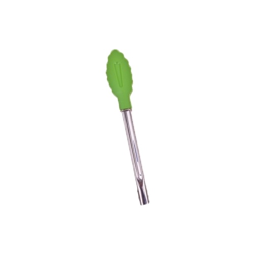 Mini Tongs Stainless Steel with Nylon Head - Bright Green (18cm)