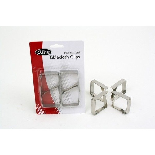 Stainless Steel Tablecloth Clips - Set of 4