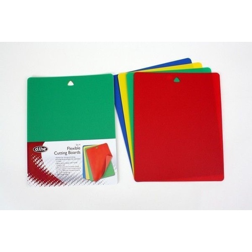 D.Line Set of 4 Flexible Cutting Boards - Assorted Colours