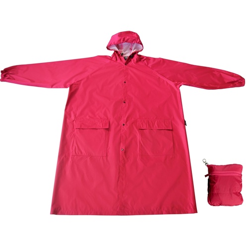 Kids Compact Raincoat Raspberry - Size 10