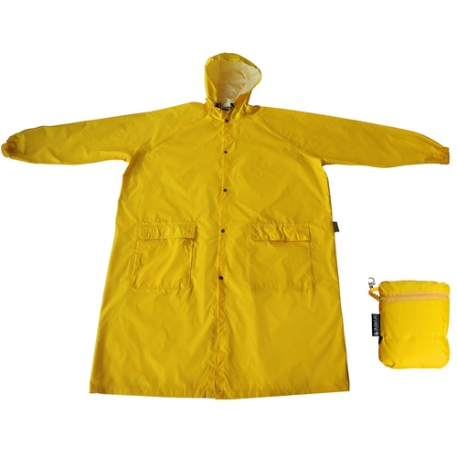 Adults Compact Raincoat Yellow - Size S