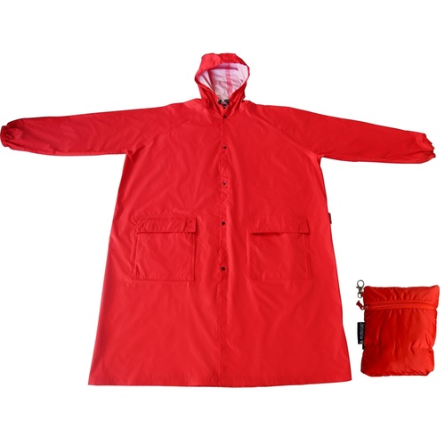 Adults Compact Raincoat Red - Size L