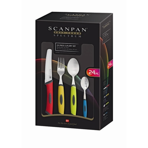 Scanpan Spectrum Cutlery Set 24 Piece - Multi Coloured