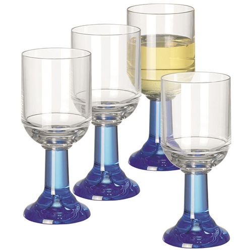 Serroni White Wine Glass Set with Removable Stem 250ML - Set of 4
