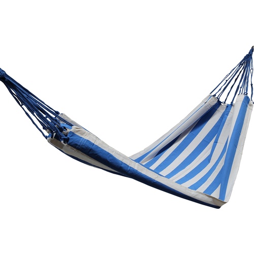Designer Striped Cotton Hammock - Blue & White (Malibu)