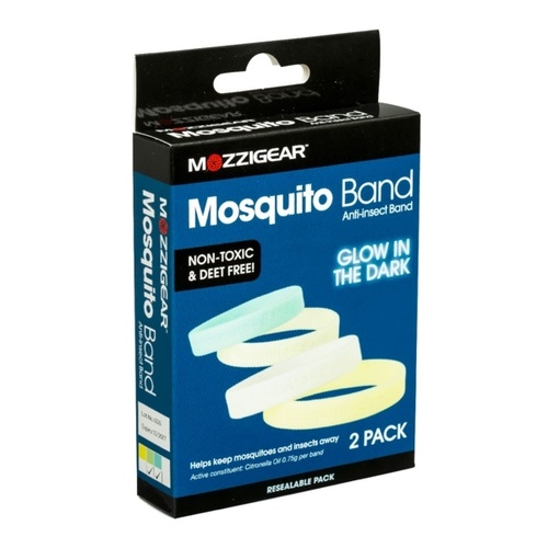 Mozzigear 2 Pack Glow In The Dark Mosquito Wrist Bands