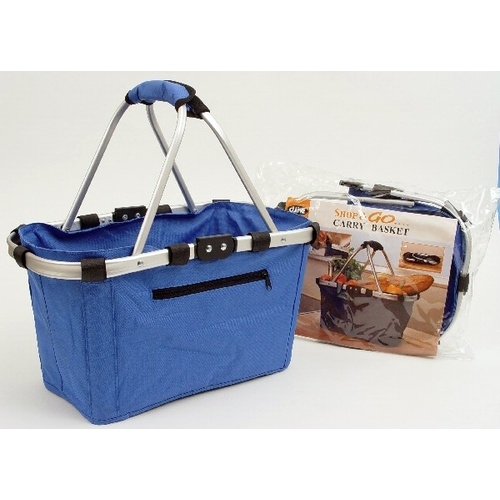 Shop & Go Collapsible Carry Basket - Blue