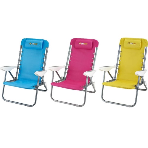 Oztrail Cabarita Recliner Beach Chair - Pink